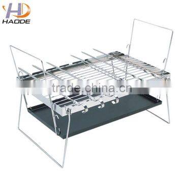 Small Portable Yakitori outdoor bbq grill with meat skewers