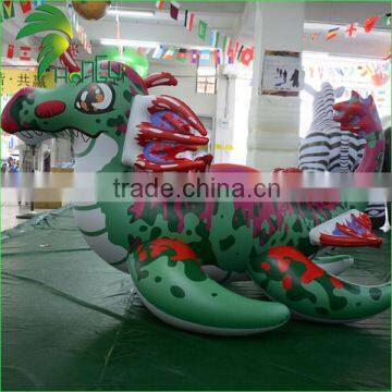 Latest Attractive Printing Design Replica Inflatable Cartoon Colorful Sea Dragon Toy