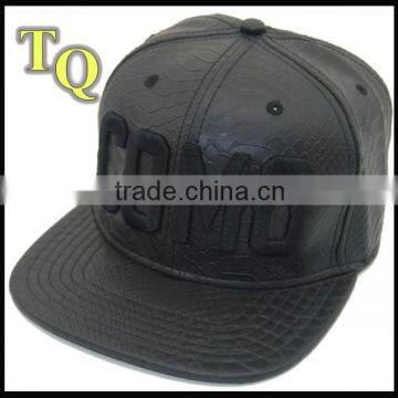 puff embgroidery snake leather strap back hp-hop caps