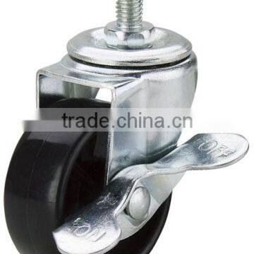 1.5 inch threaded stem small pp caster for trolley