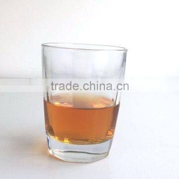 10 oz round heavy clear glass whisky glasses