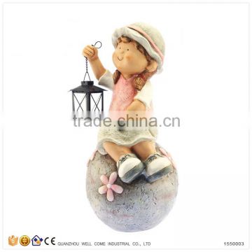 Novelty Sitting on Decorative Ball Garden Statues Lamp