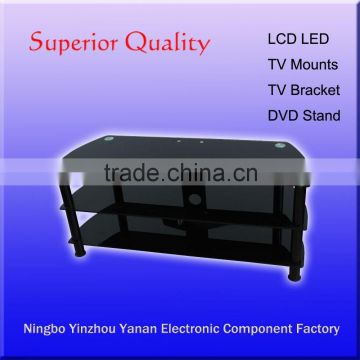 Simple Tempered Glass and Aluminum TV Cabinet Morden Stlye