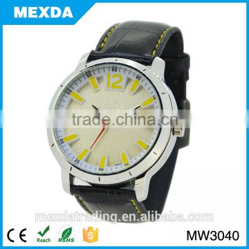 man classic design high quality quartz leather watch