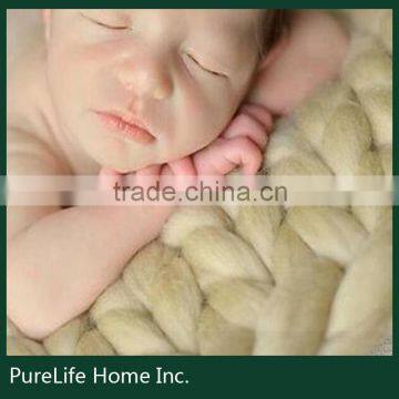 SZPLH New Fashion Chunky Wool Blanket For Swaddle Baby