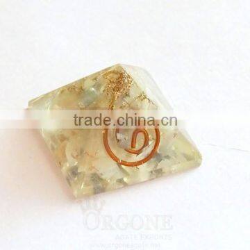 Moon Stone Orgonite Pyramid | Wholesale Orgonite Supplier