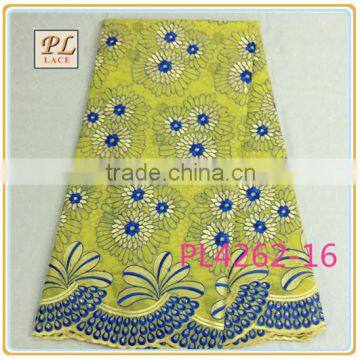 2015 New Design Top Sale Swiss Cotton Applique Lace