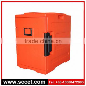 Insulated food warmer cabinet, keep-hot food cabinet with Rotomolding