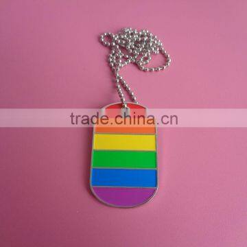 Black Anodised Aluminum Company Logo Mens ID Tag Necklace photo-2