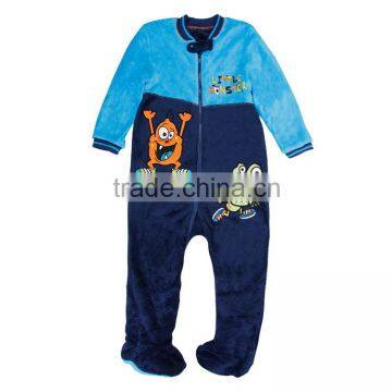 ( WG1022) navy 12/18m-4/5y high quality nova kids winter sleeping suits new design sleeping suit child clothes wholesale