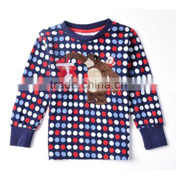 (A3161) navy 2y-6y baby boy cartoon t shirts toddler boys winter t shirts boys t shirt tops autumn wear