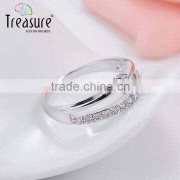 Latest Model Fashion Jewellry Diamond Silver Ring Crystal Jewelry for Girl photo-2