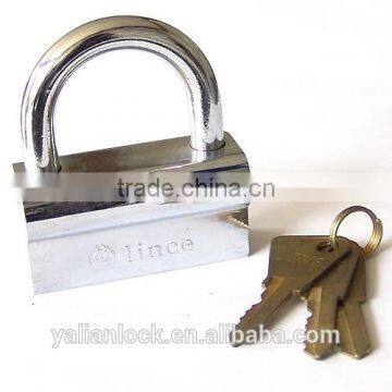 Safety Secure High Polishing Silver Plated Camel Iron Padlock