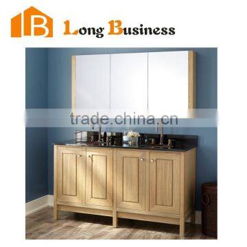 LB-LX2131 Antique Style and Mirrored Cabinets Type customized Solid Wood Bathroom vanity