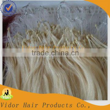 Hot Sale Micro Bead Human White Hair Extensions