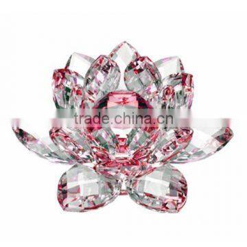 Colorful Crystal Glass Lotus flower For Wedding Giveaway Gift