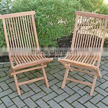 Folding Chair Solid Teak Wood Outdoor Garden Furniture