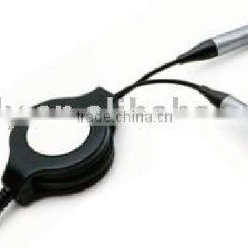 Retractable earphone/in-ear earphone/hands free earphone PW-008 (GF-PW-008)