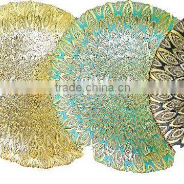 Wholesale Glass charger plate in gold Color Painted and silver plating for wedding , cheap price