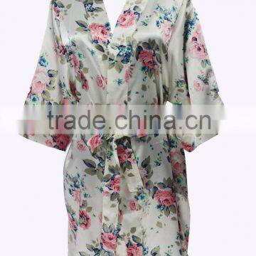 Factory Print Flower Bath Robe