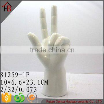 Red Jewelry Holder Hand Made Flower Ceramic Candy Plate