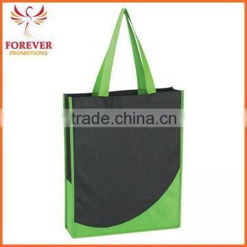 Promotional Non-woven Tote Shopper Bag With Accent Trim and Handles photo-3