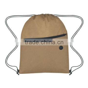 Non-Woven Hit Sports Pack With Front Zipper-Tan