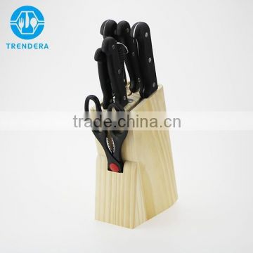 Promotional wooden knife stand with knife set