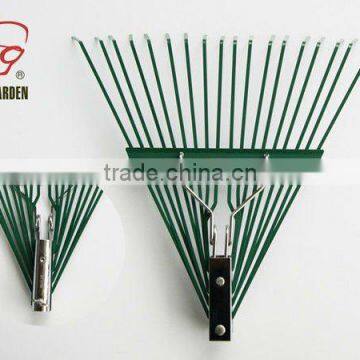 18 Teeth Green Colour Garden Lawn Rake