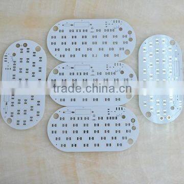 2 layer aluminum pcb bare board for led light 1.6 mm board thickness white soder mask