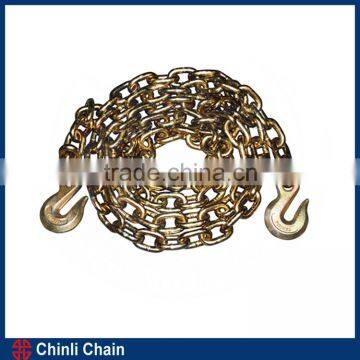Ratched Type load binder ,High Strength G80 Lashing chain with G70 Forged hooks