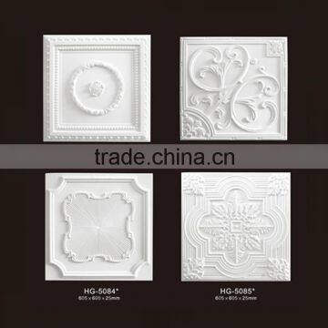 China polyurethane pu foam square medallions for ceiling decoration/3D ceiling medallions mould with factory price