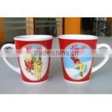 Promotional Ceramic V Shape mug