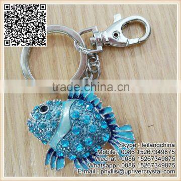 Hot Cheap Sale Blue Fish Keychain Turquoise Fish Keyring Fish Key Chain