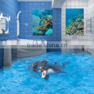 3D PVC Material and Simple Color Surface Treatment Vinyl Floor Title