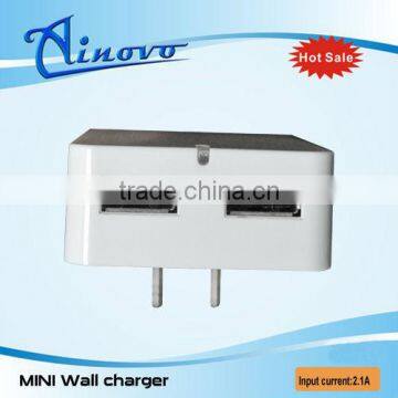 Newest arrival dual usb ac power travel dual usb wall charger for mobile phone,us wall charger