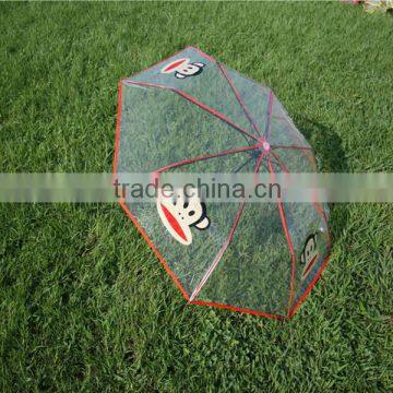 Wholesale apolo shape transparent straight umbrella