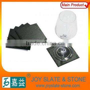 Square slate coasters beer-mat red wine glass mats