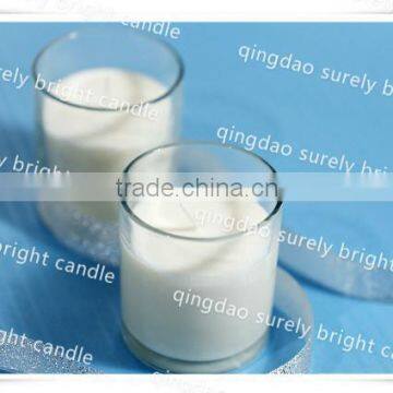 2015 high quality tea light and glass soy candle