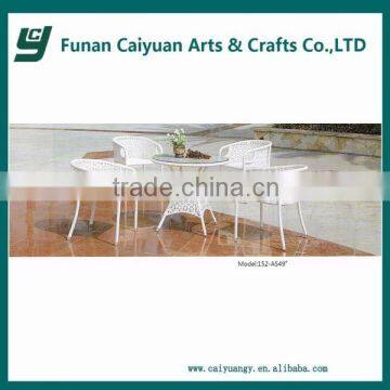 white PE rattan waterproof hot sell garden set furniture outdoor