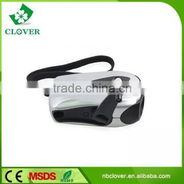 2 LED 40mA Lithium Battery Rechargeable Hand Crank Flashlight Torch photo-3