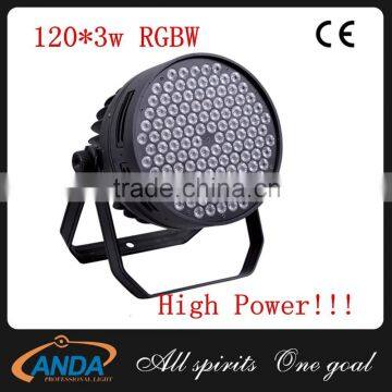 LED Aluminum Shell 120*3W RGBW Good Price LED Par Light With CE ROsH