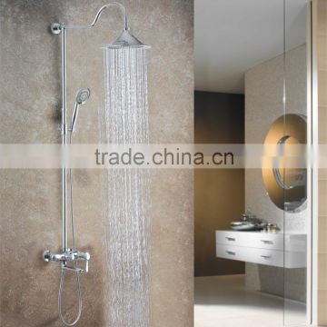 Transitional Chrome Brass Rainfall Shower Set