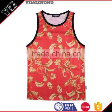 Custom sublimation printing Tank Top Men's Vest Customized Printing Service Bulk Wholesale Clothing China Manufacturer Direct