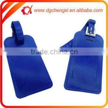 Navy Blue Genuine Leather ID Golf Luggage Bag Tags photo-2