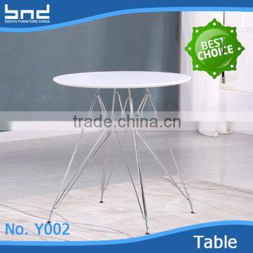 Simple white MDF gloss fastfood restaurant bistro bar table Y002