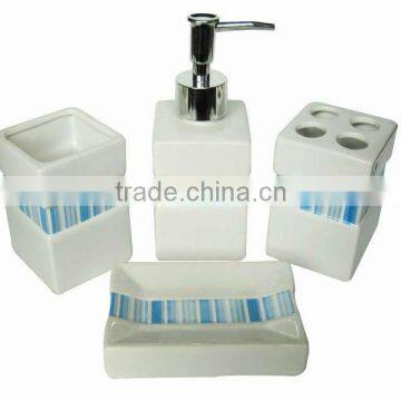 Bathroom Set Soap Dish Cup Toothbrush Holder Liquid Soap Dispenser
