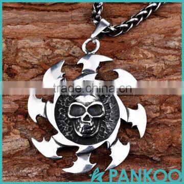 2016 new design skull stainless steel sun shape pendant