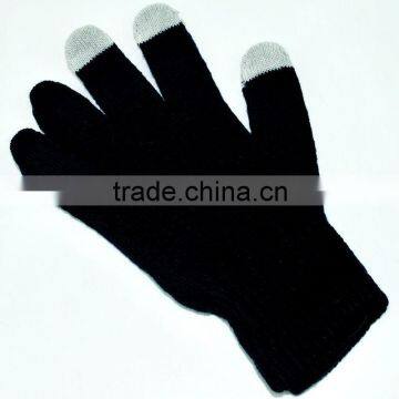 unisex fashion wholesale blank knitted finger touch pad custom glove