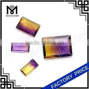 Wholesale Quartz Ametrine Baguette Cut Crystal Amethrine